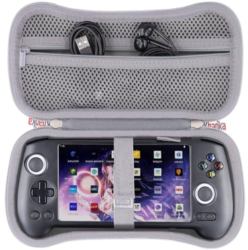 Khanka Hard Case for Anbernic RG556 Retro Handheld Game Console | Compatible with Anbernic RG556 Retro Handheld Game Console;Hard Case for Storage,Grey,Case Only