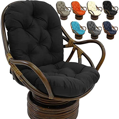 Drehstuhlkissen für den Außenbereich, waschbar und UV-beständig, Ersatzpolster für Garten, Rattan, Schaukelliege, Sofa, Sitzmatte, Terrassenmöbel, Zubehör