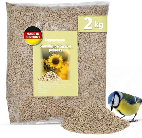 Eggersmann volaris Semillas de Girasol peladas de 2 kg – Alimento para Aves Silvestres Semillas de Girasol peladas ricas en Grasa y energía – Alimento para Aves Silvestres sin