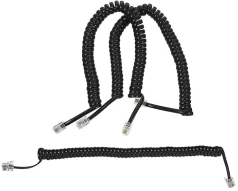 KONTONTY Cavo Telefonico Robusto per Fissa Confezione da 3. Cavo Telefonico a Spirale Robusto E Resistente allo Sbiadimento Facile da Usare E Installare.