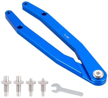 HOUSON Llave de aguja de bicicleta, llave de manivela de bicicleta, juego de llaves extractoras de manivela para bicicleta Dub y horquilla de suspensión de motocicleta con 4 tornillos, 2.4/2.9/3.9/4.9