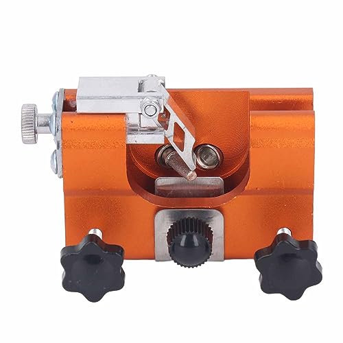 Juroupi Hand Cranked Chainsaw Sharpening Jig Kit 3Pcs Grinding Heads Portable Chain Sharpener Tool for Most Chainsaws