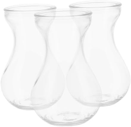 TOPPERFUN 3pezzi Vasi in Vetro Trasparente Per Fiori Design Moderno e Piccolo Per Decorazioni Floreali Vaso Per Centrotavola Vaso Per Piante Per e Tavolo