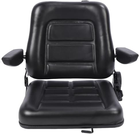 Tbest Siège de Chariot élévateur Confortable avec un Angle Réglable pour une efficacité Améliorée dans L'environnement de Travail (Avec Accoudoir)