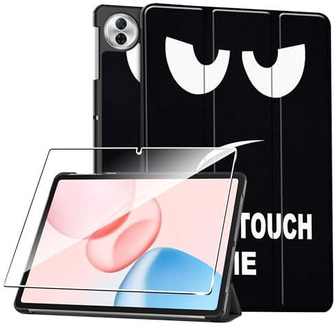 Rojeuinn Hülle für Honor Pad 10 12.1 2025 Tablette Case Cover+ 1 Stücks Schutzglas Schutzfolie -Große Augen
