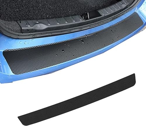 QFYANXUAN Protector de Parachoques Trasero para Skoda Superb 2024 2025, Decoración para Estribos Fibra Carbono Pegatinas Decoración para Estribos Protectoras, Negro