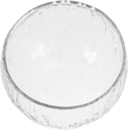 MOLUCKFU Traditional Japanese Glass Matcha Bowl Textured Round Chawan for Green Tea Whisking Clear Mixing Bowl for Ceremonial Tea and Everyday Dining Use