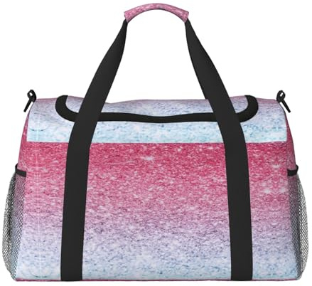 Blå rosa och lila pastellfärger duffelväska helgväska weekendväska övernattning handbagage träning sport sjukhus