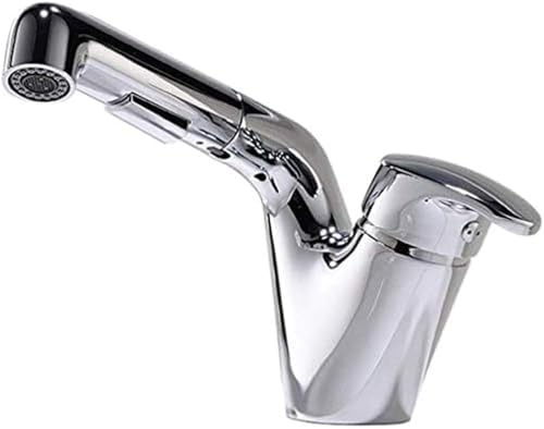 rubinetto Rubinetti, Rubinetto for acqua, for lavabo estensibile for bagno con doccetta estraibile, for, Miscelatore monocomando/Cromato