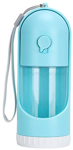 Botella de Agua Plegable para Mascotas, Dispensador Compacto y Portátil, 180ml - Hidratación Fácil, Diseño Telescópico con Filtro, Ideal para Perros y Gatos en Viajes (Vaso de Agua telescópico Azul)