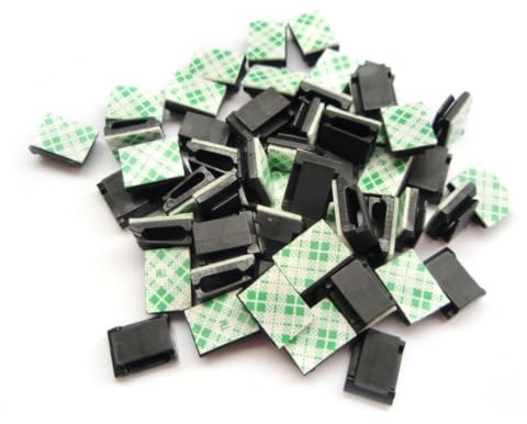 GALPADA 200 Pezzi Clip per Cavi Adesive Nero in Nailon Fermacavo Autoadesivo per Fissaggio Cavi Supporto Conveniente per Gestione Elettrici