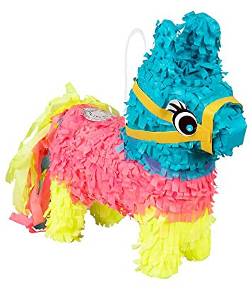 Boland 30975 - Mini Asino Pinata, Dimensioni 20 x 18 cm, Cartone, Gioco per Feste, Animale, Regalo di Compleanno per Bambini, Decorazione