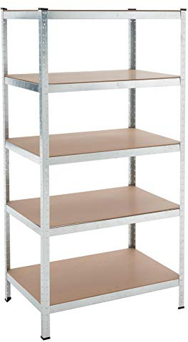 ESTEXO Steckregal Lagerregal 21 Modelle wählbar Schwerlastregal Regal Kellerregal Werkstattregal Werkbank Garagenregal (Verzinkt / 180x90x60cm / 875kg)