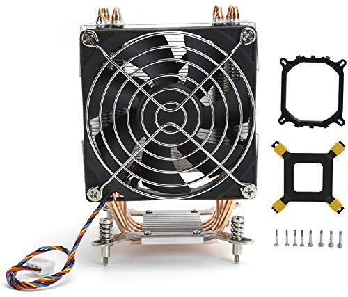 Dissipatore CPU per LGA2011 1366 1150 1151 1155 1156 Forniture per computer, ventola di raffreddamento con dissipatore di calore, con tubo in rame a 4 calore, comodo e pratico.
