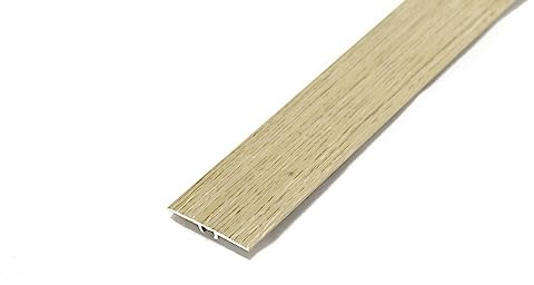 Dalsys Übergangsprofil flach 90cm x 35mm zum Schrauben inkl. Befestigungsmaterial, aus eloxiertem Aluminium, Eiche hell
