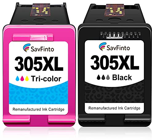 SavFinto 305 XL Patronen Ersatz für HP 305 Druckerpatronen Kompatible für HP DeskJet Plus 2700 4110 4120 4122 Envy 6000 6010 6020 6022 6030 Envy Pro 6420 6422 6430 6430 6400