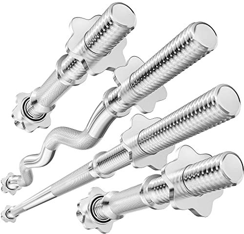 Hop-Sport Hantelstangenset mit Langhantelstange, SZ-Curlstange & 2x Kurzhantelstangen, 30mm Durchmesser, Hochwertiger verchromter Stahl, Ideal für Heim-Fitnessstudio, 150 kg Max. Belastbarkeit