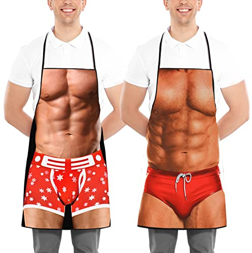 Asgens Lustige Schürze, Grill-Grillschürze für Männer, Küchenchef, der Grillschürzen kocht Weihnachten Geburtstagsgeschenk für Ehemann, Ehefrau, Vater, Mutter, Freunde