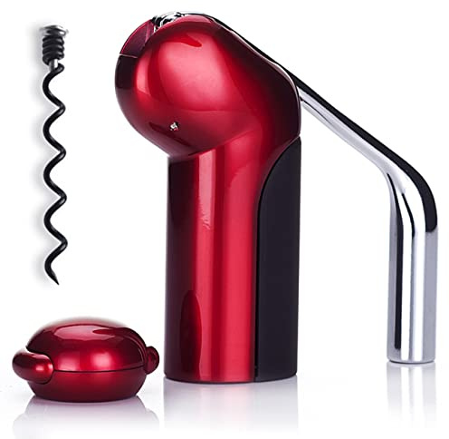 KAYCROWN Wine Bottle Opener - Vertical Lever Corkscrew Wine Opener with Foil Cutter & Extra Screw, Manual Handheld Wine Corkscrew with Ergonomic Lever Pump