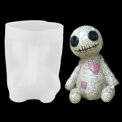 DIYBravo Epoxidharz Formen Kerzenformen Voodoo Puppe Silikonform Ornamente Form 3D Candle Mould für Handwerk Halloween, Party, Geschenkr Earring Jewelry Mold