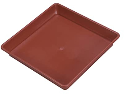 Yardwe 10 Pezzi Vassoi Quadrati in Plastica per Piante con Apertura, Resistente al Calore, per Uso Interno e Giardino, Sottovaso per Bonsai e Fioriere