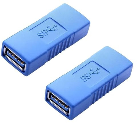 SPANITECH USB 3.0 Female to Female Adapter (2 Pack) – USB A Coupler Connector for Extending USB Cables, 5Gbps High-Speed Data Transfer, Compatible with Laptop, Keyboard, Mouse & USB Devices