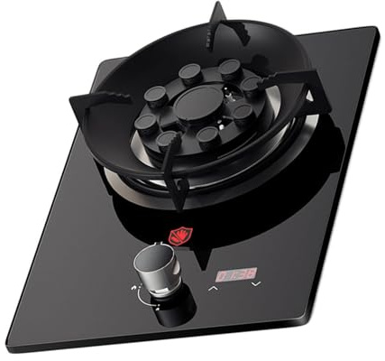 Propane Gas Stove,Portable Single Burner Propane Stove,Max 17742.4BTU Tempered Glass Countertop Natural Gas Hob for Kitchen and Apartments (Color : LPG)