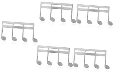 Abaodam 5stücke Portable Musiknoten-clip Für Gitarre Und Klavier Praktischer Seitenhalter Für Notenblätter Einsetzbar Für Verschiedene Buchgrößen Für Musiker Die Unterwegs Üben