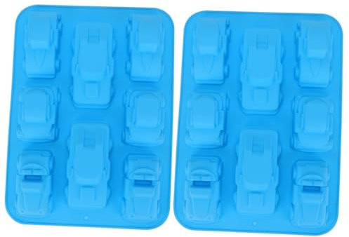 IMIKEYA 2pcs Silicone Car Shape Cake Mold Cartoon Fondant Mold for Baking Car Silicone for Cake Decorating Baking