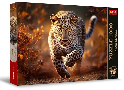 Trefl - Puzzle 1000 Teile, Photo Odyssey: Der Wilde Leopard, Premium Plus