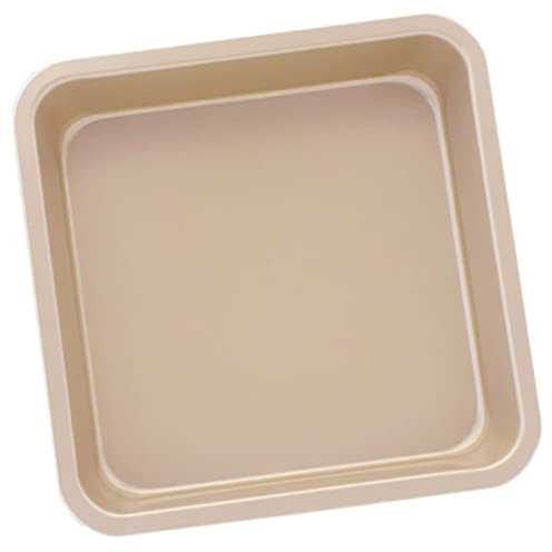 Alipis Quadratische Kuchenform aus Kohlenstoffstahl, Gold, Antihaft