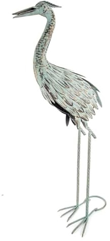 Heaven Sends Metal Heron Garden Ornament 26x15x60cm, FCP030