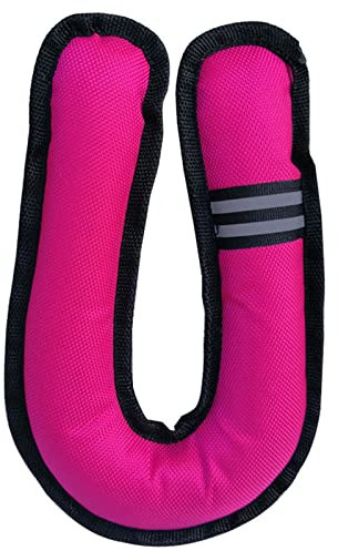 Platillo volador chirriante juguete para perros y cachorros, juguete de dentición en forma de U, divertido juguete interactivo para buscar mascotas