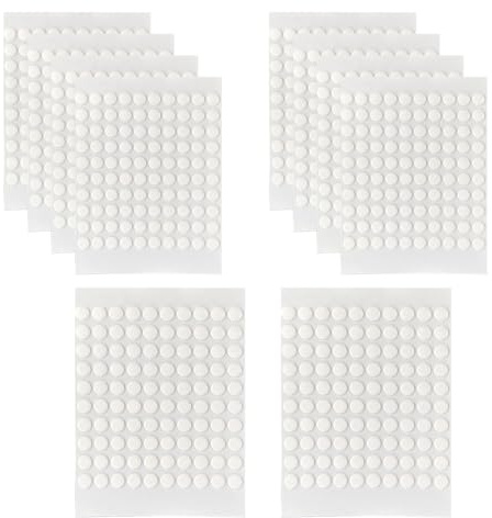 NJCXOLA 1000 Stück Doppelseitige Klebepunkte,6mm Foto Klebepads,Rund Transparente Aufkleber Keine Spuren Selbstklebende Klebepunkte Doppelseitig für Poster,Ballon,Papier,DIY Basteln(10 Blatt)