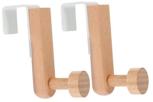 Anneome 2stücke Türhaken Aus Holz Und Eisen Über-tür-haken Handtuchhalter Kleiderhaken Schlafzimmerhaken Türhänger Für Küche Bad Garage Schließfächer Büro Fabrik