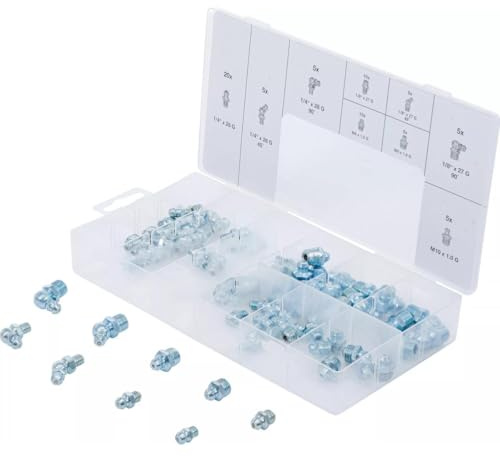 ASSORTIMENT 70 GRAISSEURS A VISSER METRIQUES/POUCES, DROIT ET COUDEE