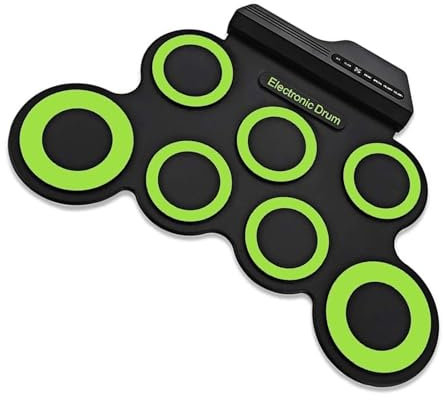 our fave Batterie électrique, 7 coussinets de batterie avec haut-parleurs, batterie électronique enroulable avec pédales de batterie pour enfants