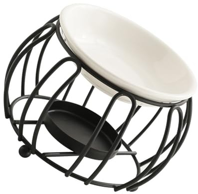 Kfwfuaee Cuenco de Cerámica Y Melzen Metal Hollowout Forma Calabaza Quemador de Aceite Esencial Para Core Hogar Y Quemadores De Velas Fragantes