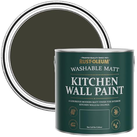 Rust-Oleum Washable Kitchen Wall & Ceiling Paint Paint, Stain, Mould and Moisture Resistant in Matt Finish - Wallington 2.5 litres