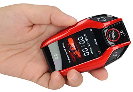 lvifloae Intelligent Remote Control Car Key Keyless Entry Remote Control TK800 LCD Touch Sn One Start All Adaptable Touch Screen Display Car (Red)
