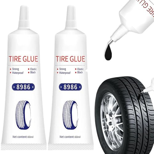 Pegamento Neumatico,2pcs Pegamento Neumaticos Coche,Cola Reparacion Neumaticos,Pegamento Reparación Neumáticos,Pegamento para Reparar Neumaticos,Neumáticos Sellador Pegamento,para Coches y Motos