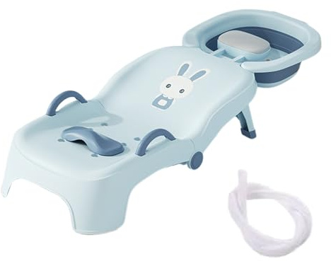 Station lavage cheveux pour Siège inclinable shampooing bébé appui-tête | Fauteuil De Shampoing Pliable Pour Pour 0-10 Ans Cheveux Filles Garçons Maison Salle Bain Toilette