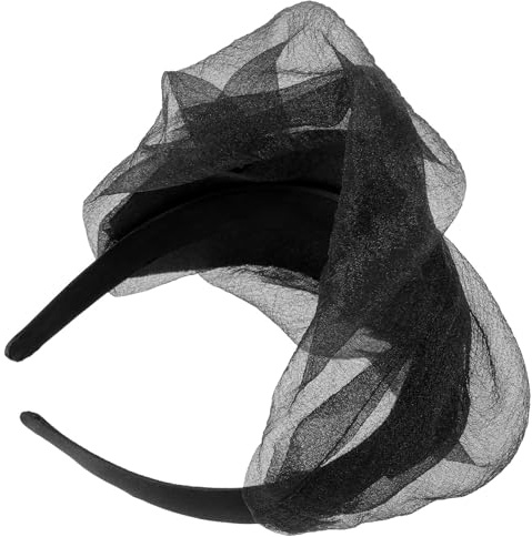 Cabilock Serre-tête Vintage Noir pour Femme Bandeau Fascinateur Rétro Élégant Accessoire Coiffure pour Soirée Fête et Cosplay