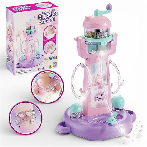 Toywald Armband hersteller Maschine Kinder Schmuck herstellung Kits Freundschaft Charm Armband herstellung Kit für Mädchen DIY Spielzeug Bastelset Perlen Basteln