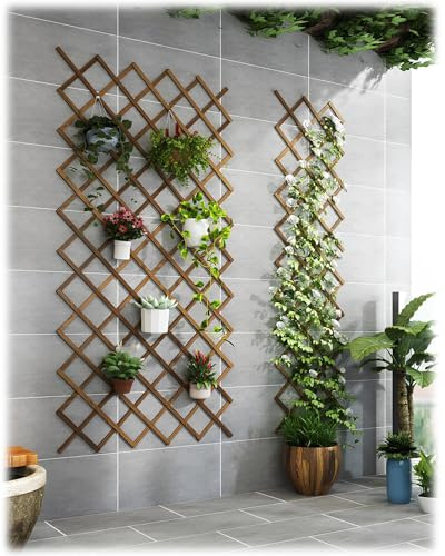Enrejado de jardín, Enrejado de Madera Extensible de 44 cm x 23 cm ~ 300 cm
