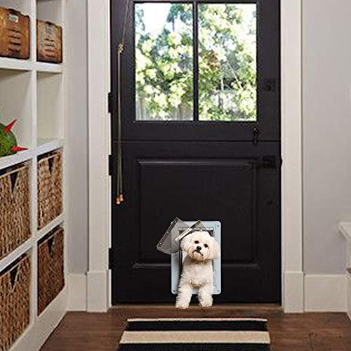 Ideal_pet_Products Designer-serie Ruff-Weather för husdjur dörr med teleskopisk ram, liten, 12,7 x 23,5 cm flikstorlek
