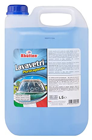 Rhutten, Liquido Lavavetri Auto Pluristagionale, Per Vaschette Lavavetri e Lavafari, Evita il Congelamento fino a Zero Gradi, 5L