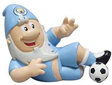 FOCO Offiziell lizenzierter Manchester City FC Gartenzwerg mit Schiebezubehör