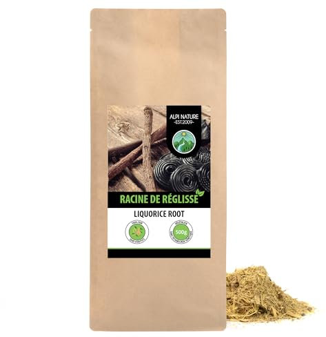 Alpi Nature Raíz de Regaliz Té 500g, Raíz de Regaliz Seca y Cortada para Preparar Té