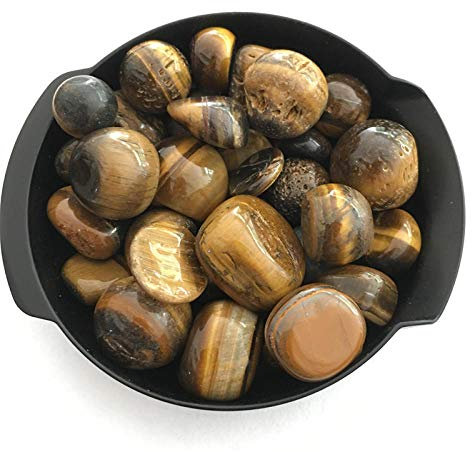 MCWJ 50g 100g 1000g Großhandel Natur Poliert Gelbes Tigerauge Barock Steinkristall Heilung Oval Kies Quarz Garten Aquarium-1000 g